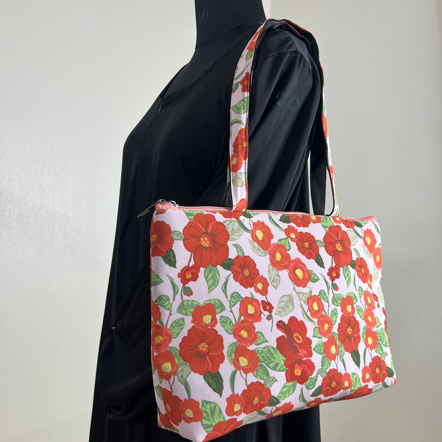 PINK RED TOTE BAG