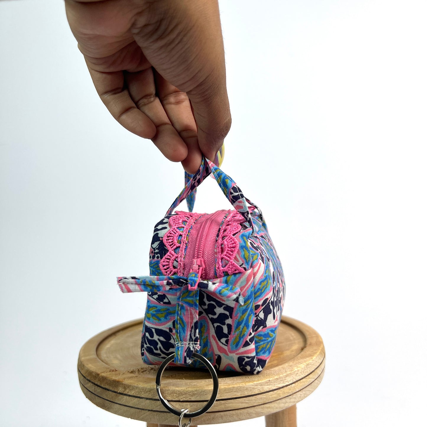 Blue Pink Key Charm