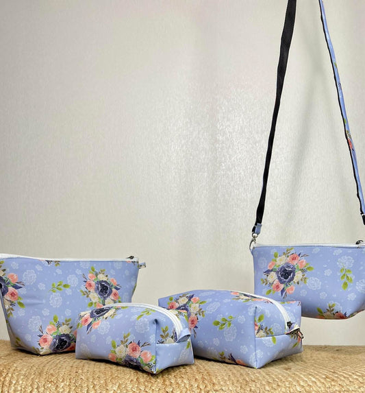 SKY FLORAL CONVERTIBLE POUCH SET